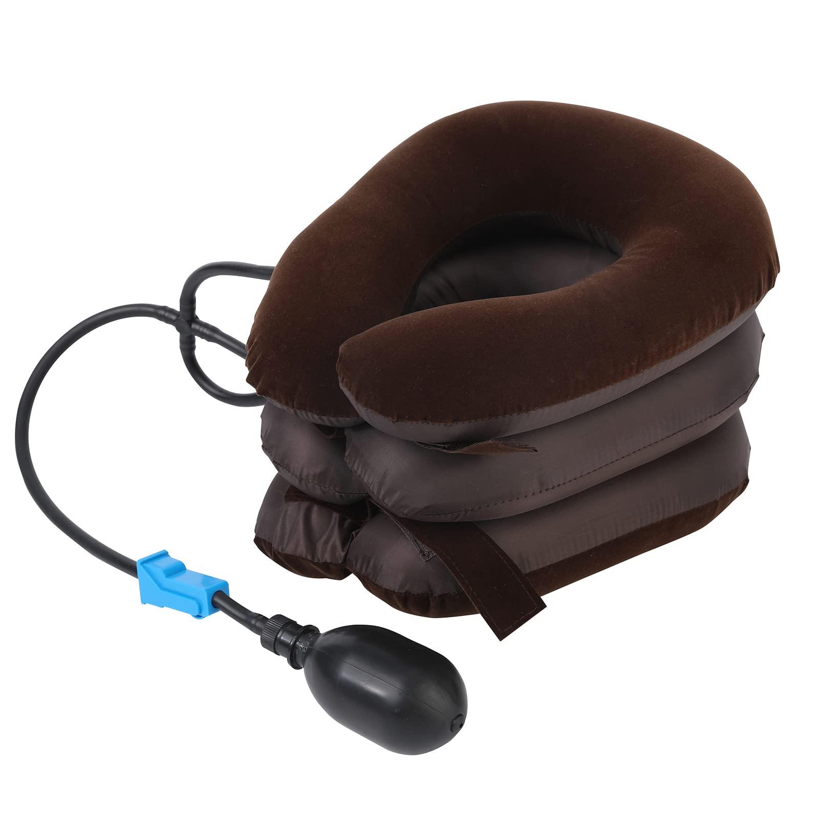 FTQEVLBM Cervical Neck Device Neck Support Traction Inflatable Air Pillow for Pain Relief
