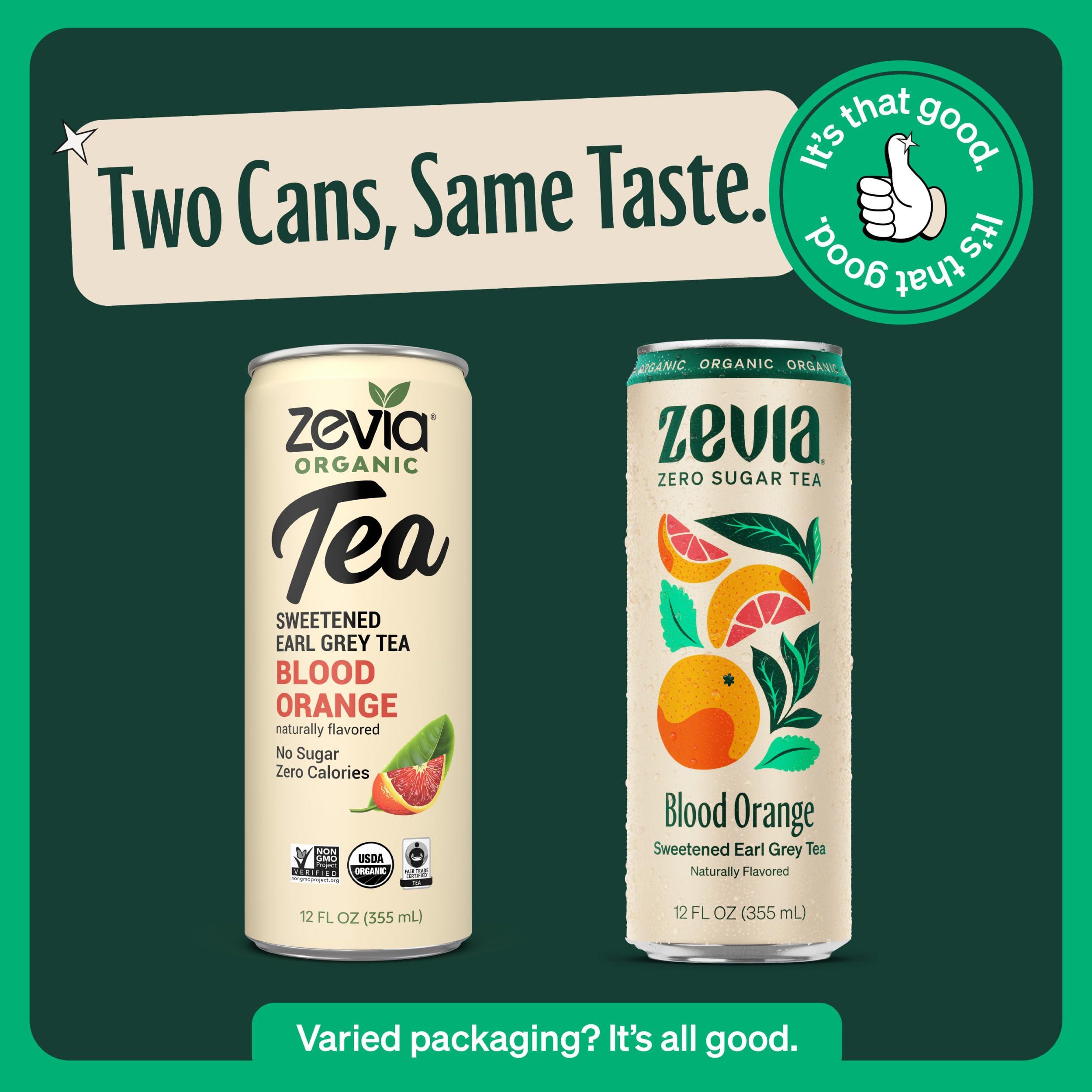 Zevia Zevia Organic Sugar Free Iced Tea, Earl Grey Tea Blood Orange, 12 Fl Oz (Pack of 12)
