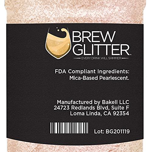 Bakell BREW GLITTER Edible Glitter For Drinks, Cocktails, Beer, Garnish Glitter & Beverages | KOSHER & HALAL Certified | 100% Edible & Food Grade | Vegan, Gluten, Nut Free (45g Shaker, Pink Iridescent)