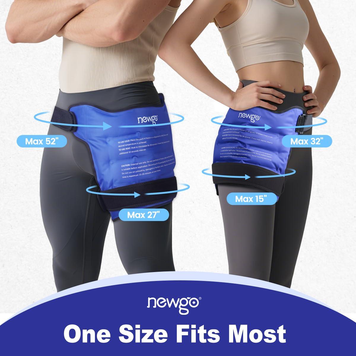 NEWGO NEWGO Ice Pack for Hip Replacement Surgery, Gel Cold Pack Hip Ice Wrap for Hip Bursitis, Sciatica, Flexor Pain, Inflammation, Swelling - Blue