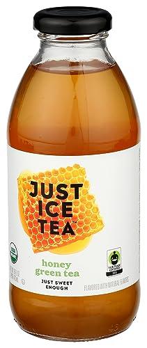 Eat the Change Eat The Change Just Ice Tea Organic Honey Green Tea, Kosher, 16 Fluid Ounces (Pack Of 12)
