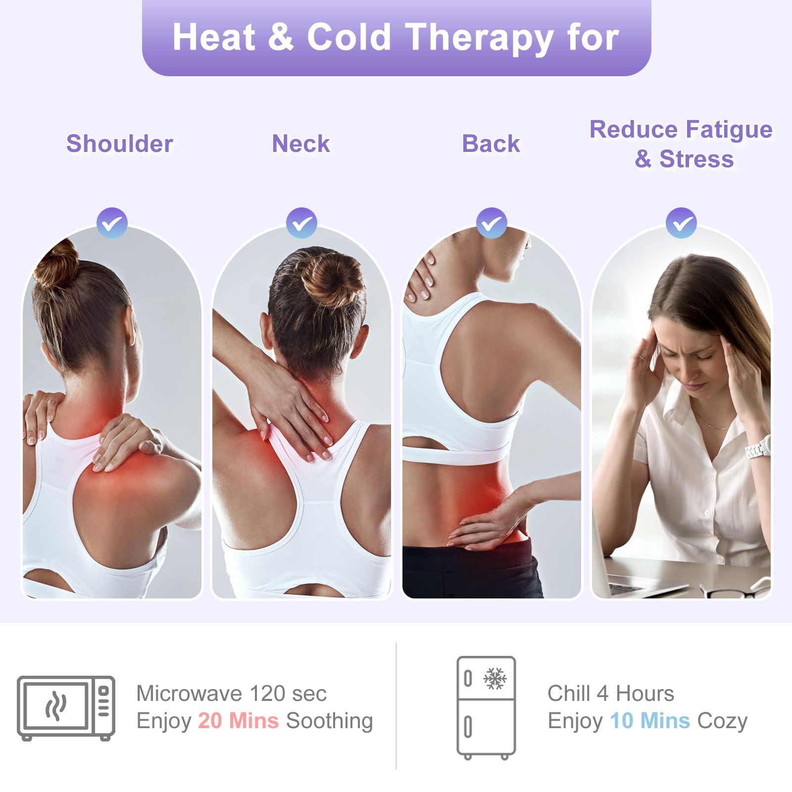 SUZZIPAD SuzziPad Microwave Heating Pad for Neck and Shoulders, Weighted Shoulder Wrap to Reduce Discomfort, Heated Wraps with Herbal Aromatherapy, Moist Heat Warmer Hot & Cold Compress