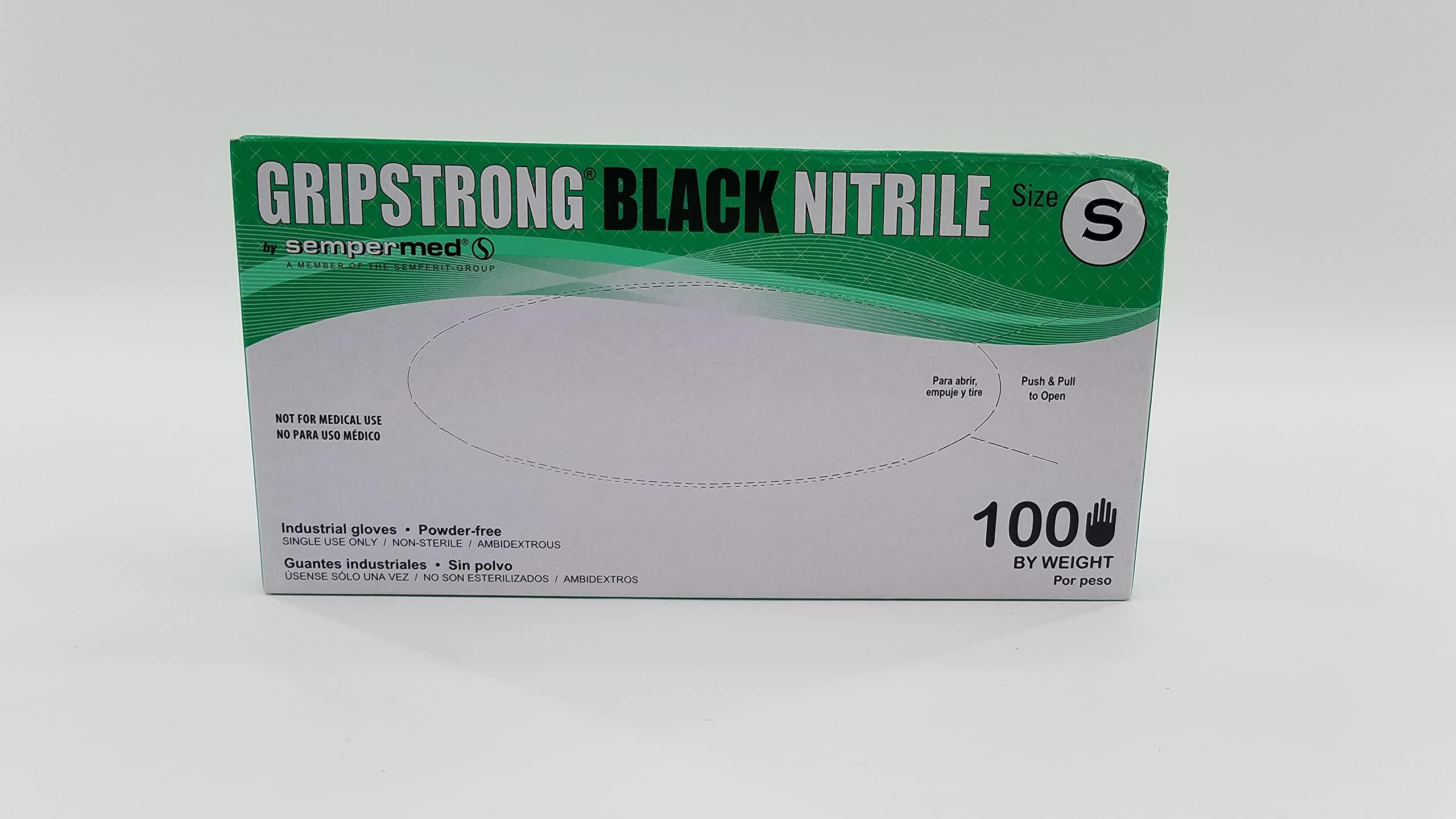 Sempermed Sempermed Gripstrong Black Nitrlie Gloves (Small)
