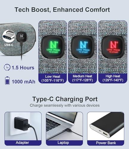 Aroma Season Aroma Season Heated Eye Mask Cordless, Warm Compress for Dry Eyes, Stye. Blepharitis, Chalazion, MGD, Machine Washable Perfect Light Blocking (Grey)