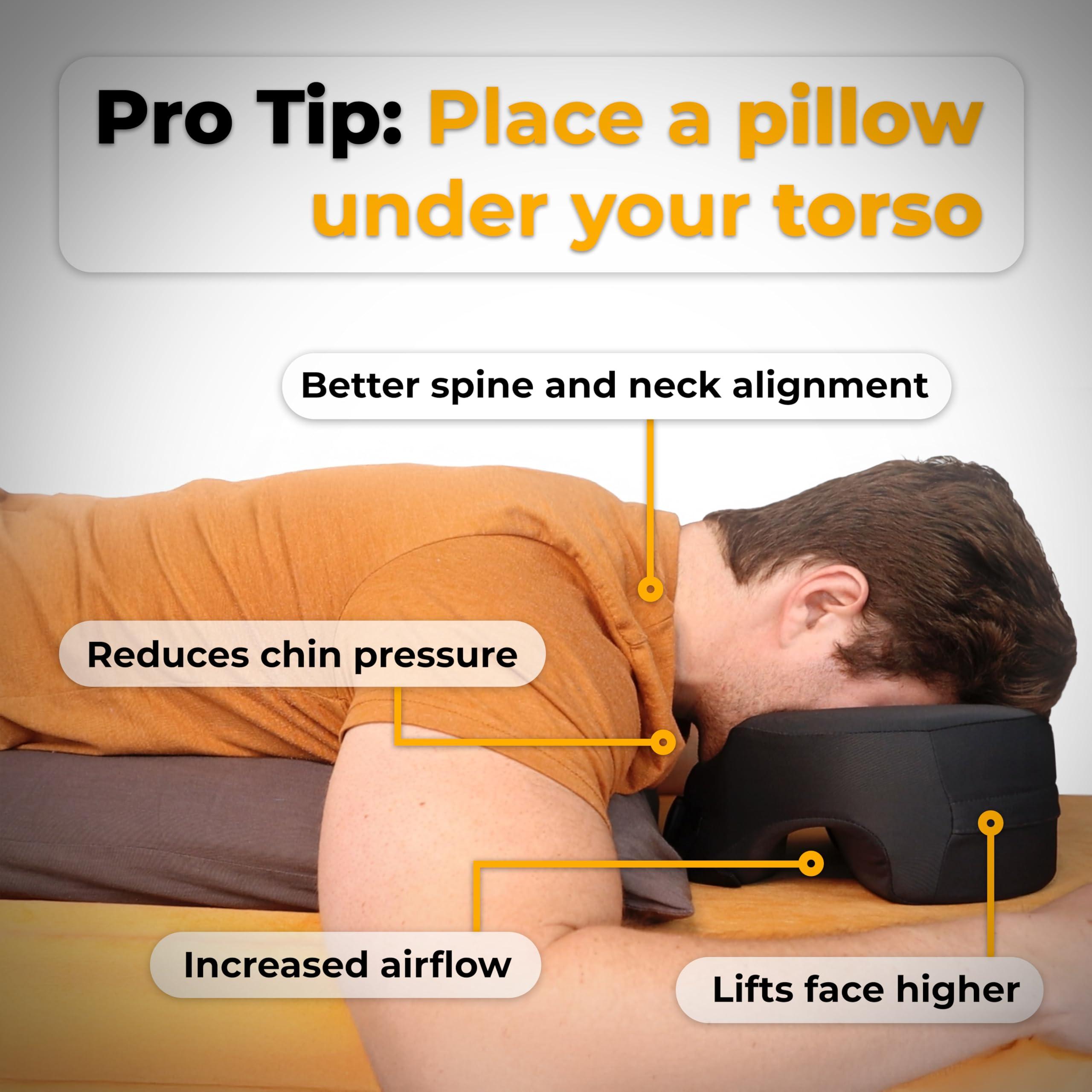 ZENCLOUD9 Faceplant Face Down Pillow - Adjustable Memory Foam Stomach Sleeping Pillow - Face Down Pillow after Eye Surgery - Massage Headrest for Bed - and Prone Cushion for Rest and Recovery Reimagined
