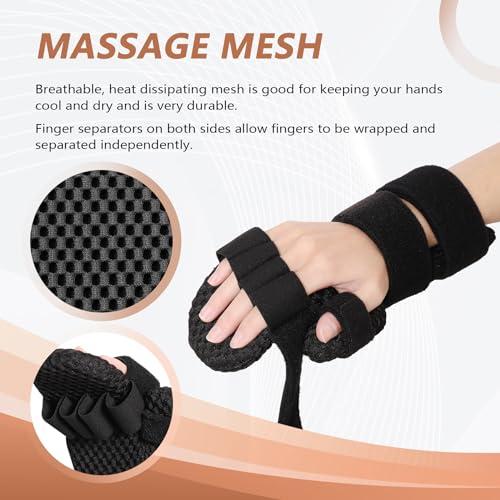 Scurnhau Scurnhau Resting Hand Splint, Full Hand Brace with Finger Support, Stroke Hand Splint -Night Finger Separator, Chronic Rheumatoid Arthritis, Finger Contractures, Fits Left and Right Hands, L