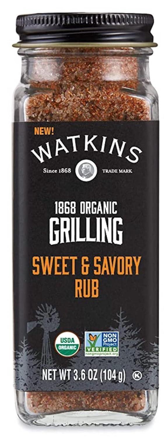 Watkins Watkins Organic Grilling Sweet and Savory Rub, Non-GMO, Kosher, 3.6 Oz, 1-Pack
