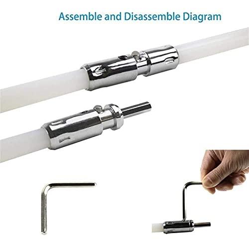 LIYUN chimney sweep kit Dryer Duct Cleaning Kit, Lint Remover, Includes 9/15 /18 Flexible Rods And 1 Brush Head - Can Be Used As A Chimney Brush, Dryer Pipe Inner Wall Cleaning Brush ( Color : 9 Rods , Size