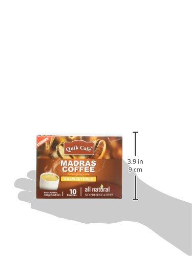 Quik Tea Quik Cafe Unsweetened Madras Coffee - 5.64 Ounce (Pack of 4)