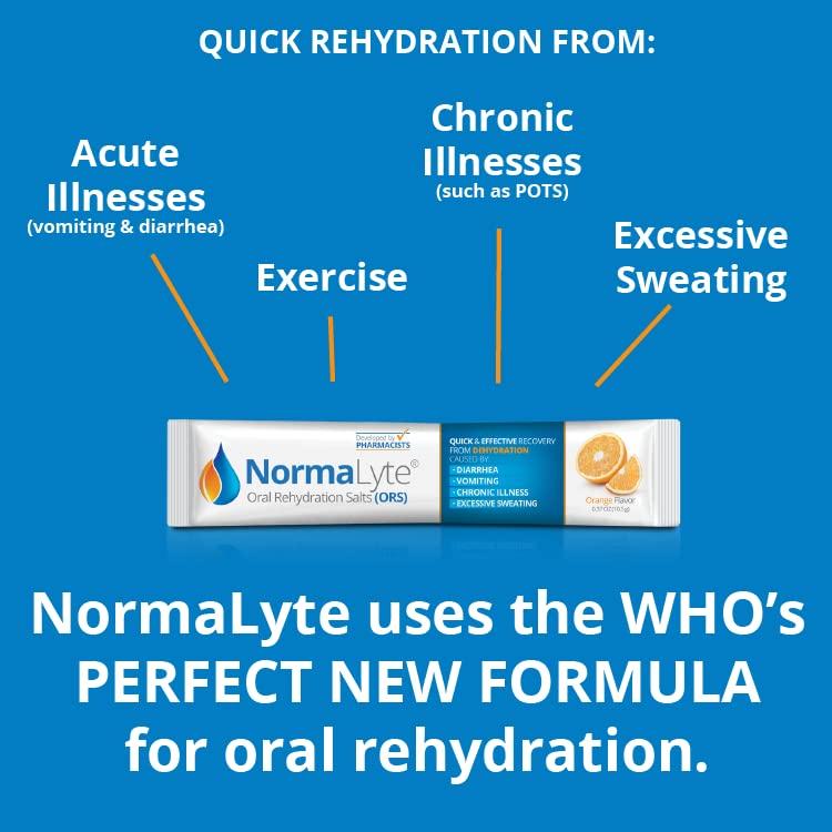 NormaLyte NormaLyte Oral Rehydration Salts- Pack of 6 (Orange) | Electrolytes, Energy Supplements, Electrolytes Packets, Hydration Sachet, Potassium Supplement, Vegan, Dehydration Recovery