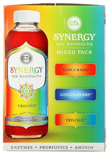 GTs Living Foods GTS LIVING FOODS Organic Synergy Kombucha Variety 6 Pack, 16 FZ