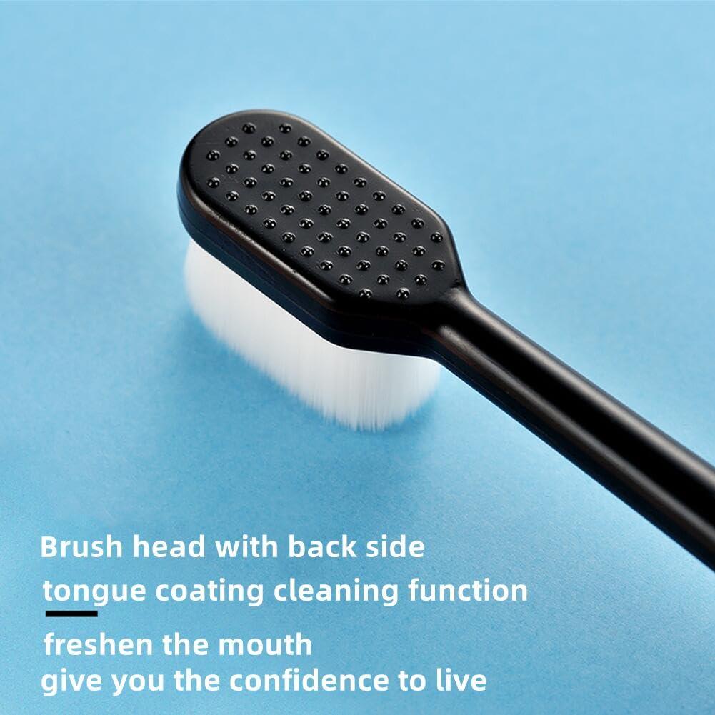 BQB BQB 6 Pcs Extra Soft Toothbrush for Sensitive Teeth, Deep Clean Toothbrush, Manual Toothbrush, Good Cleaning Effect (Black)