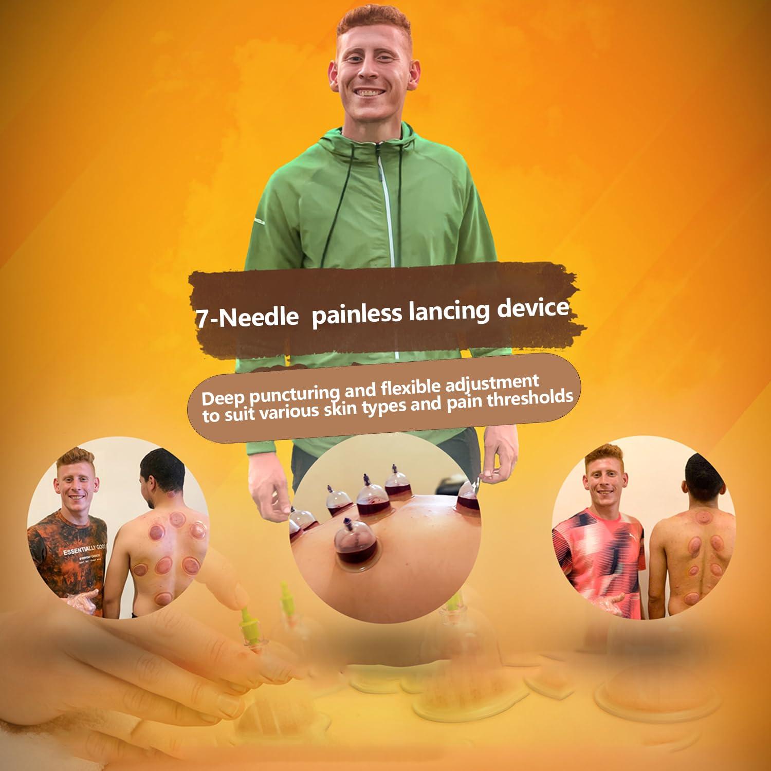 LANBO Seven-Pin Lancing Device Blood Lancet Pen Steril Cupping Therapy Match One Bag 200pcs Lancet