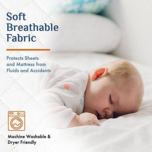 Idyll Nights Washable Incontinence Bed Pad - Waterproof with Tuck-in-Sides Leakage & Sweat Mattress Protector - Reusable Full/Queen 36x60 inch Bed Pad for Kids Adults and Pets