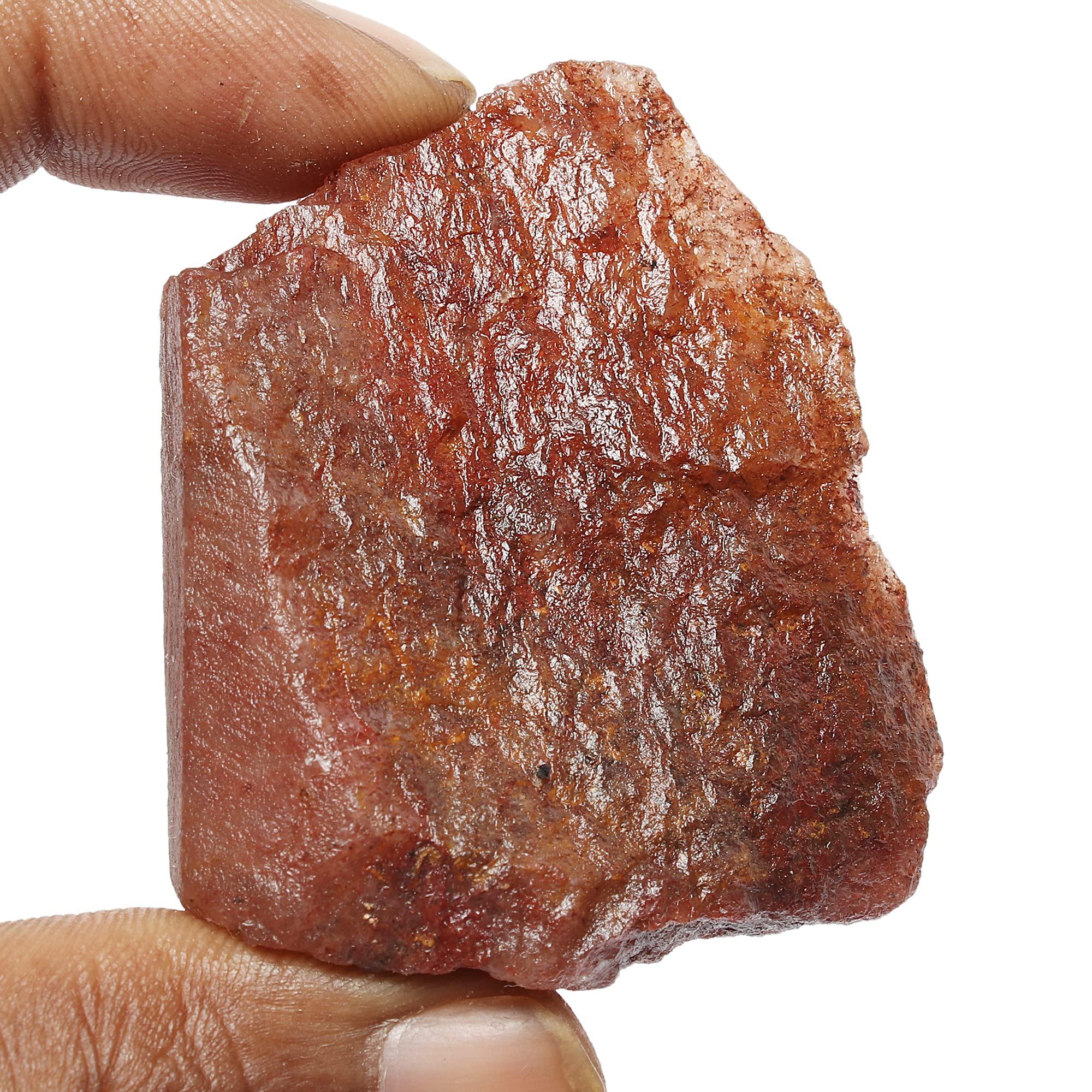 REAL-GEMS 338.5 Ct. AAA Natural Raw Rough Pink Jade Gemstone Rough Crystal for Jewelry Making, Healing, Decoration FD-920