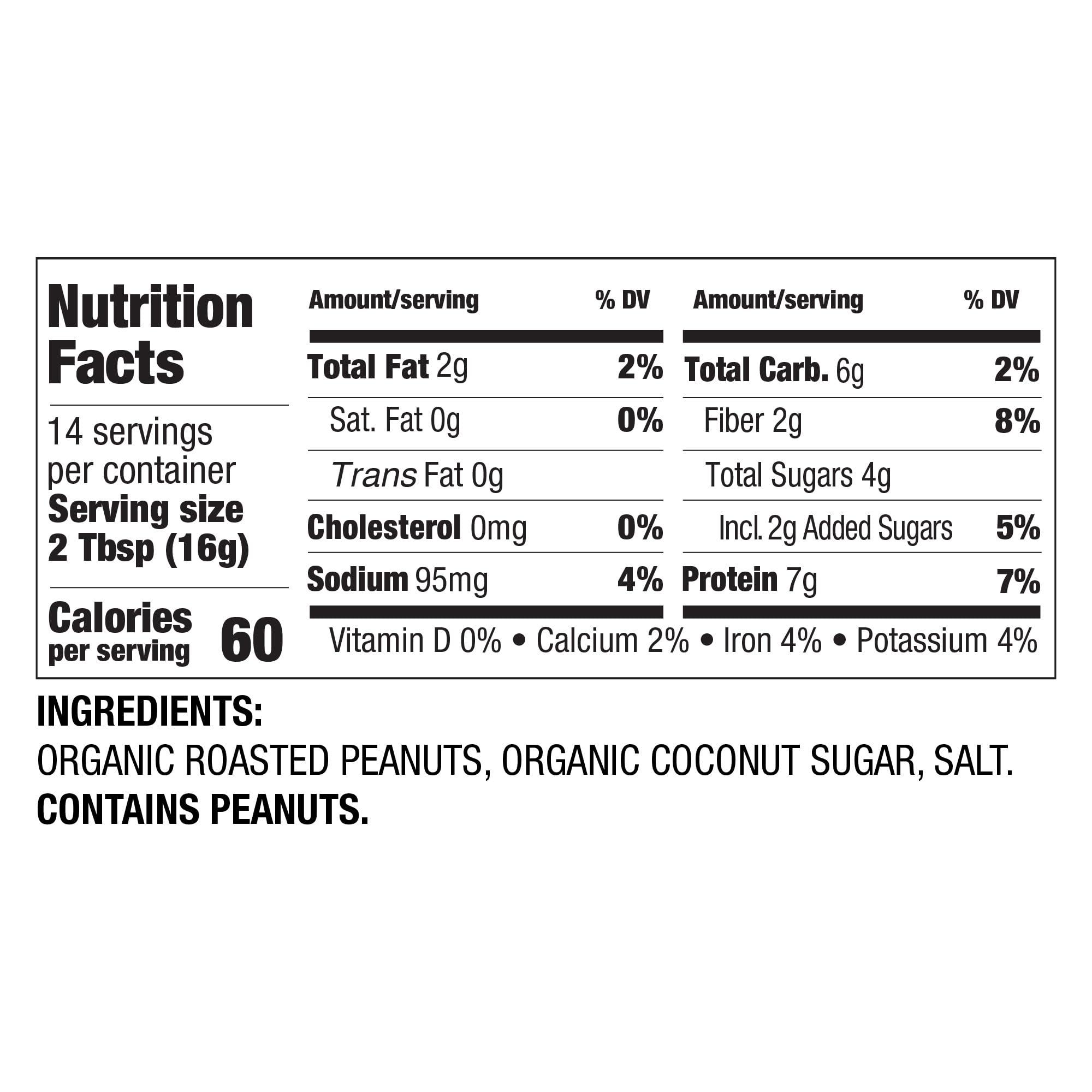 PBfit PBfit 8 Ounce Organic Peanut Butter Powder, Powdered Peanut Spread from Real Roasted Pressed Peanuts, 7g of Protein 7% DV, Gluten-Free, 60 calories, 87% less fat (Pack of 1)