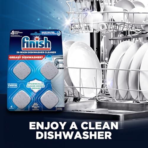 Finish Finish Dishwasher Cleaner Tablets, 12 count, Hygienically Cleans Hidden Grease, Use in Normal Cycle, Lemon Scented, 12 Month Supply