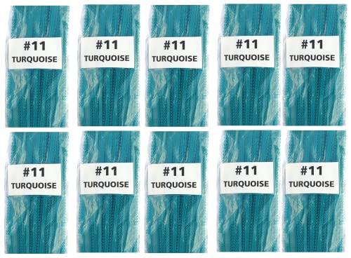 Dental Factory Direct 10 Packs - Orthodontic Ligature Ties Elastomeric O-Rings Braces Rubber Bands 12 Long Sticks (10,560 pcs) (#8 RED)