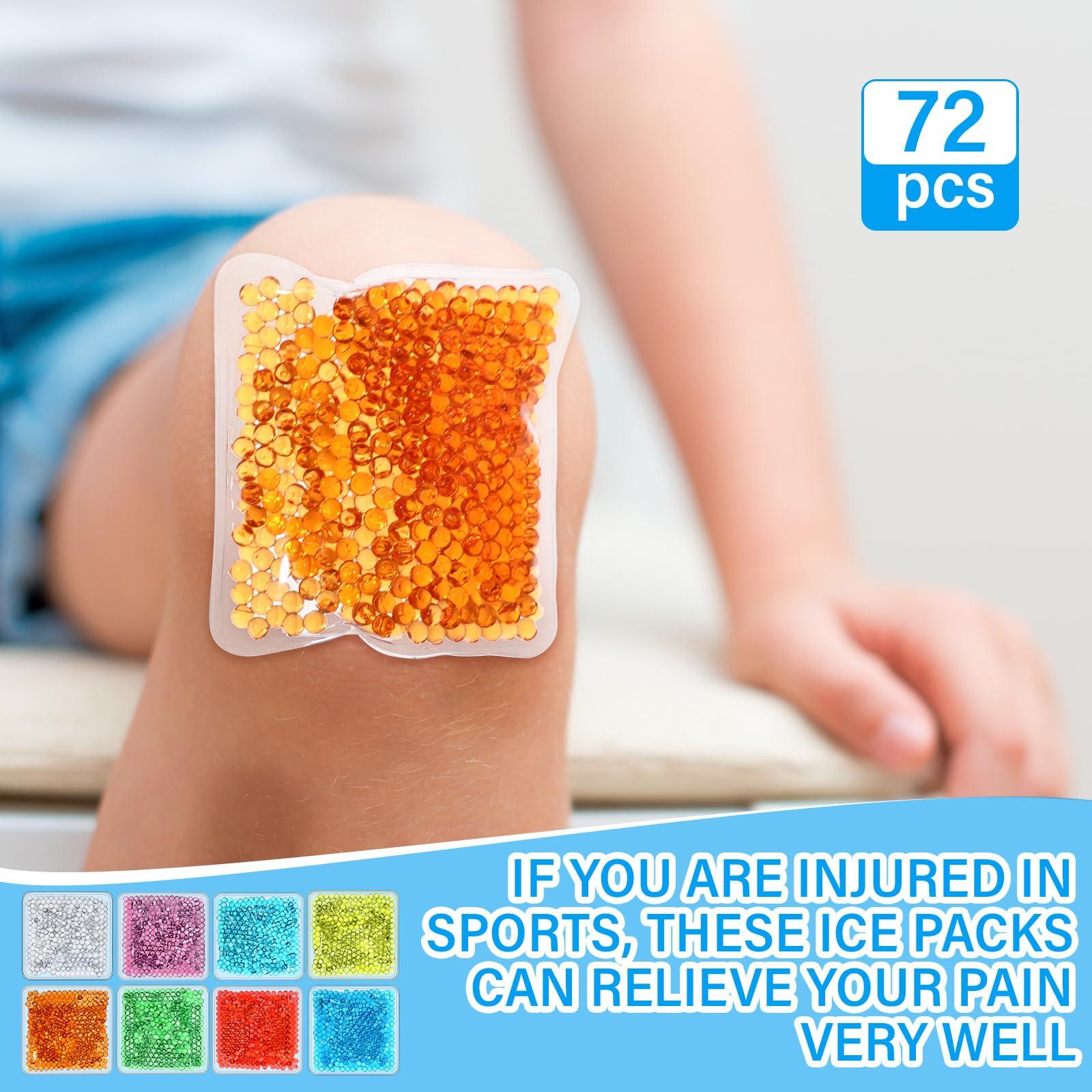 TrelaCo TrelaCo 72 Pack Small Gel Ice Packs Bulk for Injuries, Reusable Soft Cold Packs, Hot and Cold Gel Ice Pack, Mini Boo Boo Ice Packs for Breastfed Injury, Pain Relief, Headache, Tired Eyes