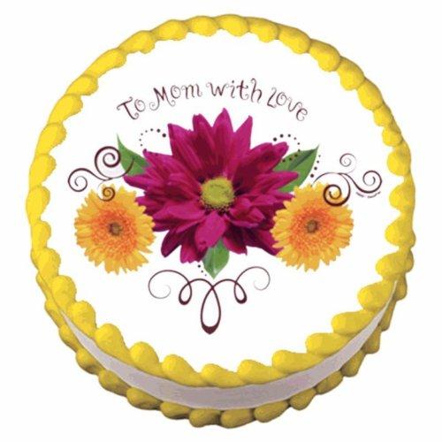 Art of Eric Gunty 8" Round ~ To Mom With Love Mother's Day ~ Edible Cake/Cupcake Topper - D1369
