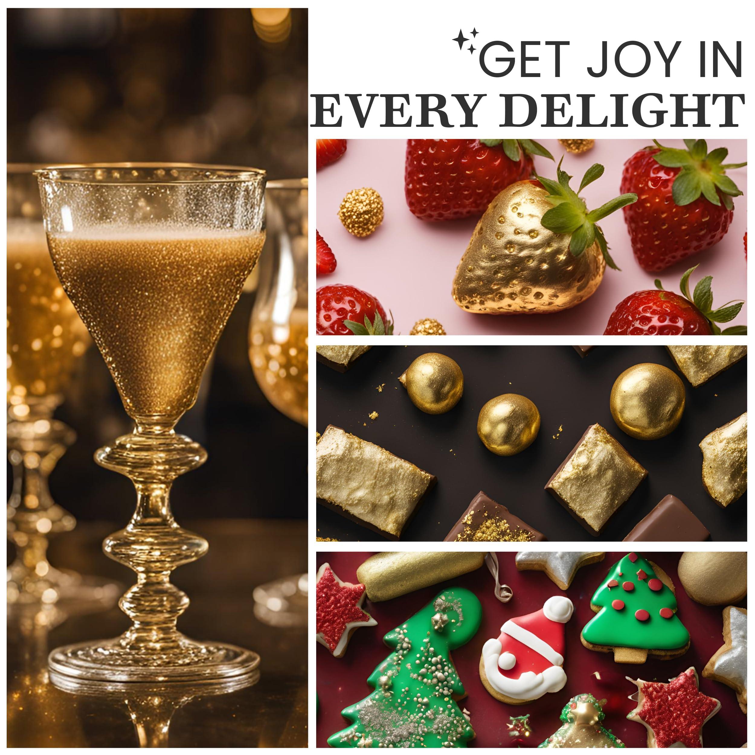 DAZZLE DUST BULK-(15g) Edible Gold Dust, Edible Glitter for cocktails Gold Luster Dust, Gold Edible Glitter For Drinks, Cakes, Edible Gold Paint, Edible Glitter For Cakes,100% Food Safe.