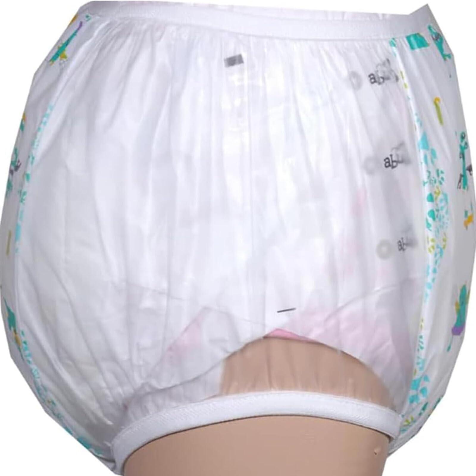 YEKIM Incontinence Pants/PVC Adult Incontinence Pants/Wide Elastic Pants/Waterproof Shorts/Incontinence Products/Wearable Diapers and Briefs/