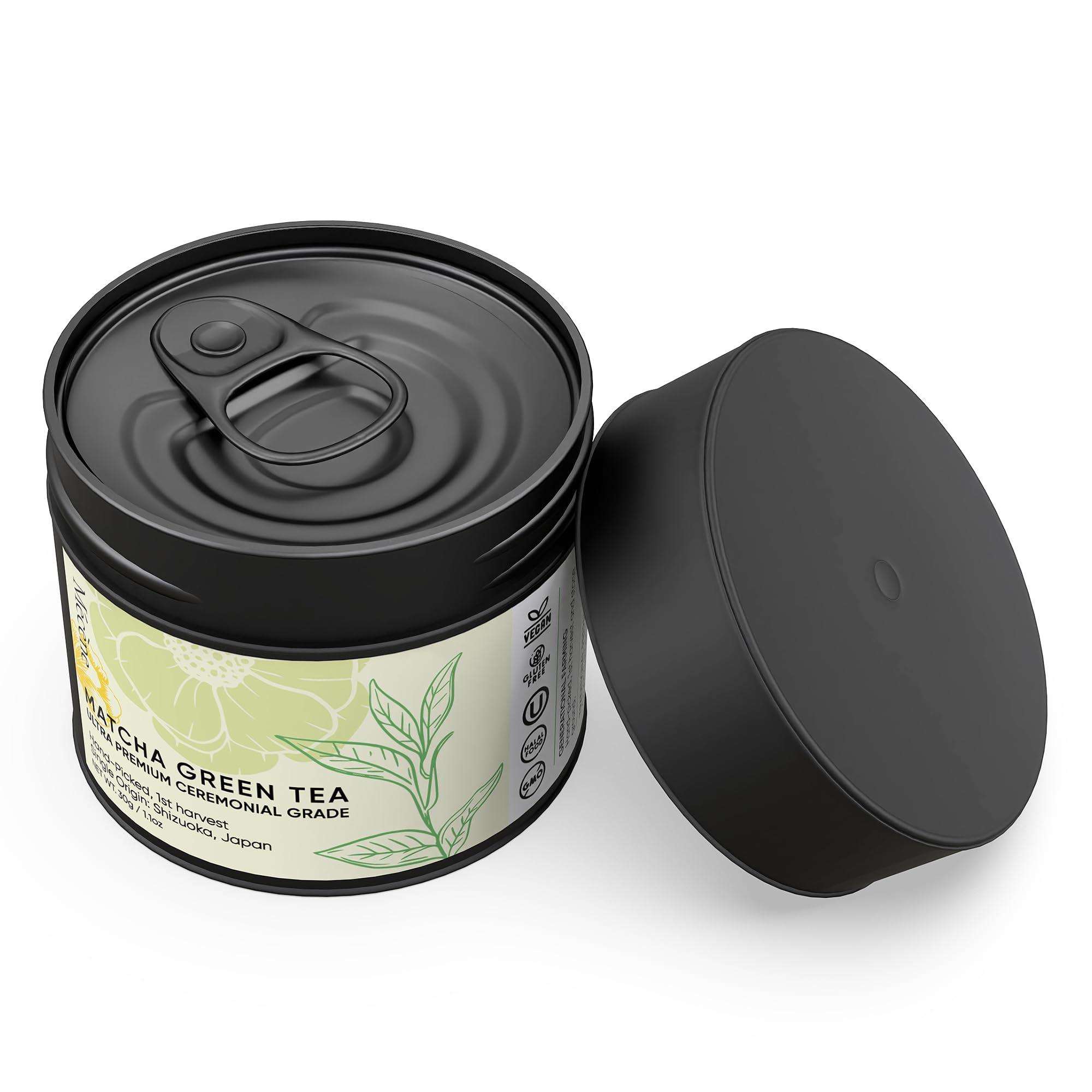 Mcne Organic Japanese Matcha Powder Green Tea - Hand-Picked, 1st Harvest, Ceremonial Grade Matcha Powdered Tea, and Stone Ground from Shizuoka, Japan (30g / 1.1oz)