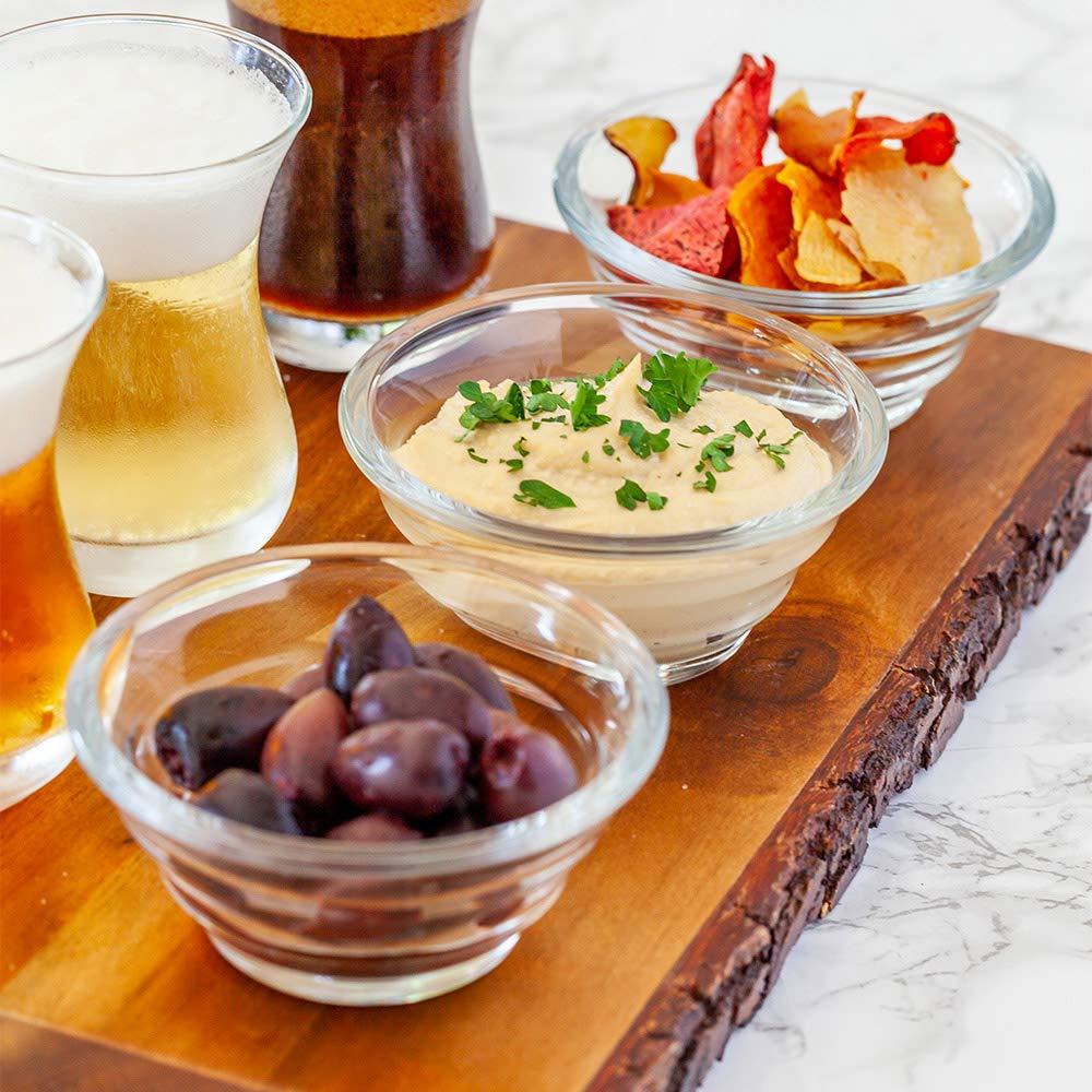 Restaurantware Restaurantware 5 Ounce Small Glass Bowls 60 Dishwasher-Safe Glass Prep Bowls - Strata Lead-Free Clear Glass Prep Dishes For Spices Condiments Or Ingredients