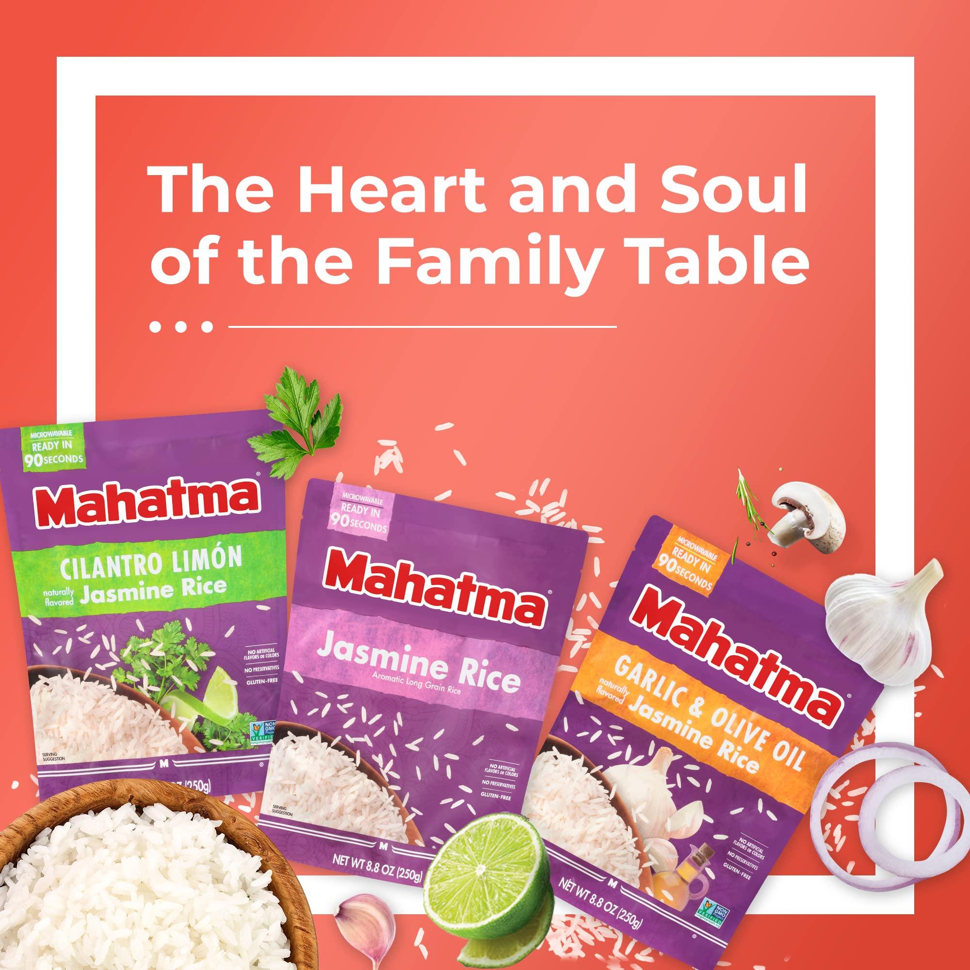 Mahatma Mahatma Ready to Heat Jasmine Rice, Precooked Rice, Microwaveable in 90 Seconds, Six 8.8-Ounce Bags