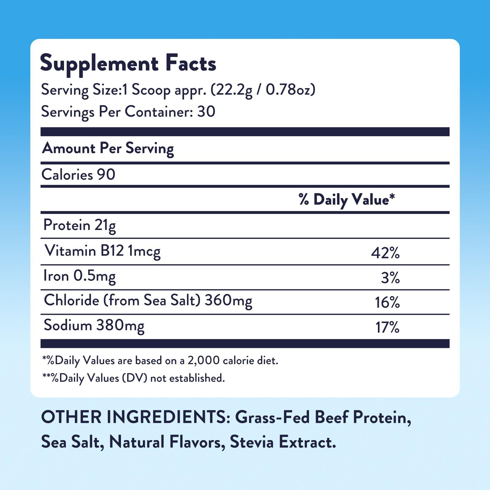Equip Equip Foods Prime Protein Powder | Clean, Grass Fed Beef Protein Isolate | Carnivore Protein Powder | Paleo, Keto Friendly | Gluten, Dairy Free | 30 Servings, Salted Caramel