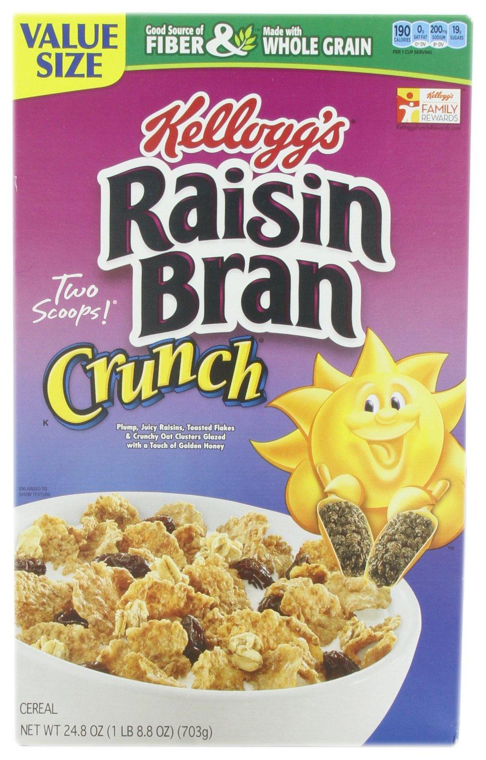 Raisin Bran Kellogg's Raisin Bran Crunch 24.8-ounce (Pack of 2)
