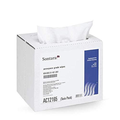 Sontara Sontara AC12165 Grade Aerospace Wipes, Twin Pack Pop-Up Box, 12\" x 16.5\", 125 Wipes/box, 250 Wipes Total