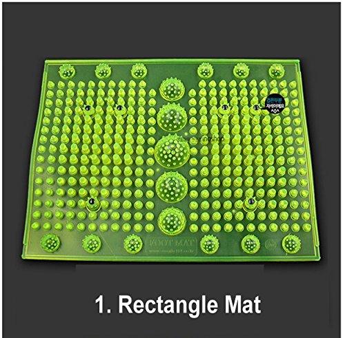 Foot Needle Mat Reflexology Foot Massage Mat Stimulates Blood Circulation Acupressure Feet Massager Plate Board with Magnet (1. Rectangle Mat)