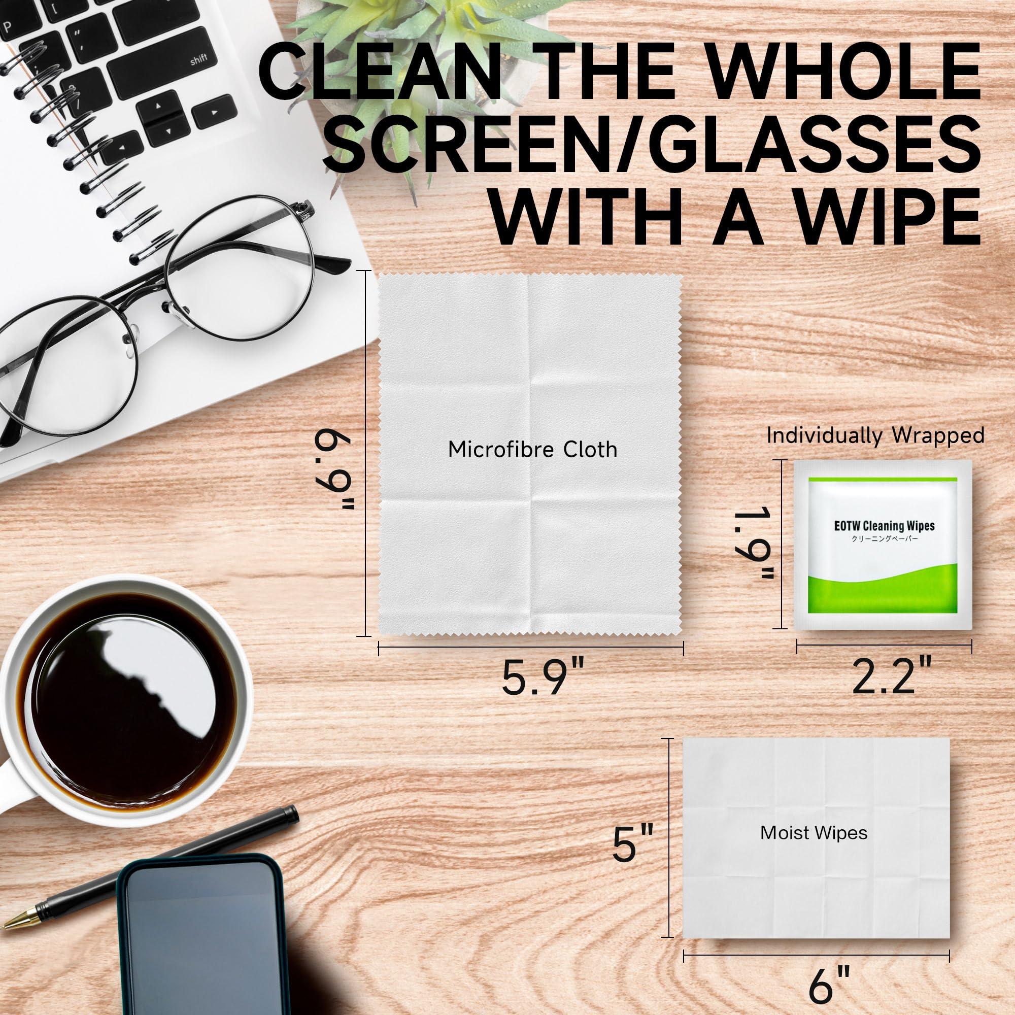 EOTW Screen Wipes Individually Wrapped, EOTW Computer Screen Wipes Pre-moistened Screen Cleaner Wipes Phone Cleaning Wipes for iPhone iPad Tablet PC Keyboard Laptop Screen, Pack of 120