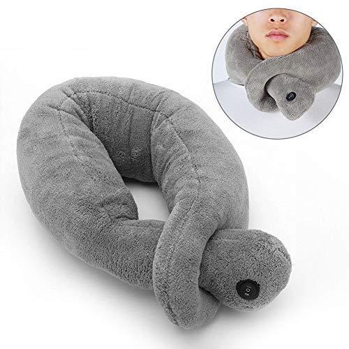 HURRISE Wrap Around Vibrating Massage Pillow,Vibrating Massaging Relax Muscles Relieve Stress For Trakk Travel Massage Pillow For Neck & Cervical Bed Pillows Relax Muscles Relieve Stress