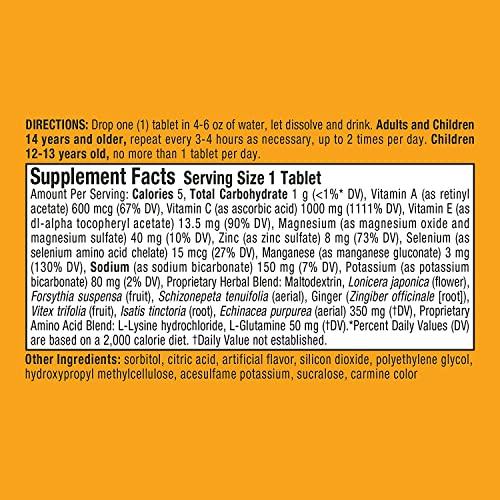 Airborne Airborne Very Berry Effervescent Tablets, 10 count - 1000mg of Vitamin C - Immune Support Supplement