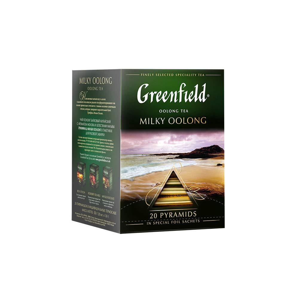 Greenfield Greenfield Milky Oolong Pyramid Collection 20 Pyramids In Special Foil Sachets Oolong Tea Finely Selected Speciality Tea