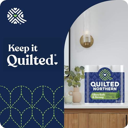 Quilted Northern Quilted Northern Ultra Soft & Strong Toilet Paper, 6 Mega Rolls = 24 Regular Rolls, 5X Stronger*, Premium Soft Toilet Tissue with Recyclable Paper Packaging