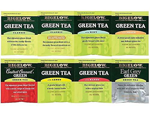 Bigelow Tea Bigelow 30568 Green Tea Assortment, Individually Wrapped, Eight Flavors, 64 Tea Bags/Box
