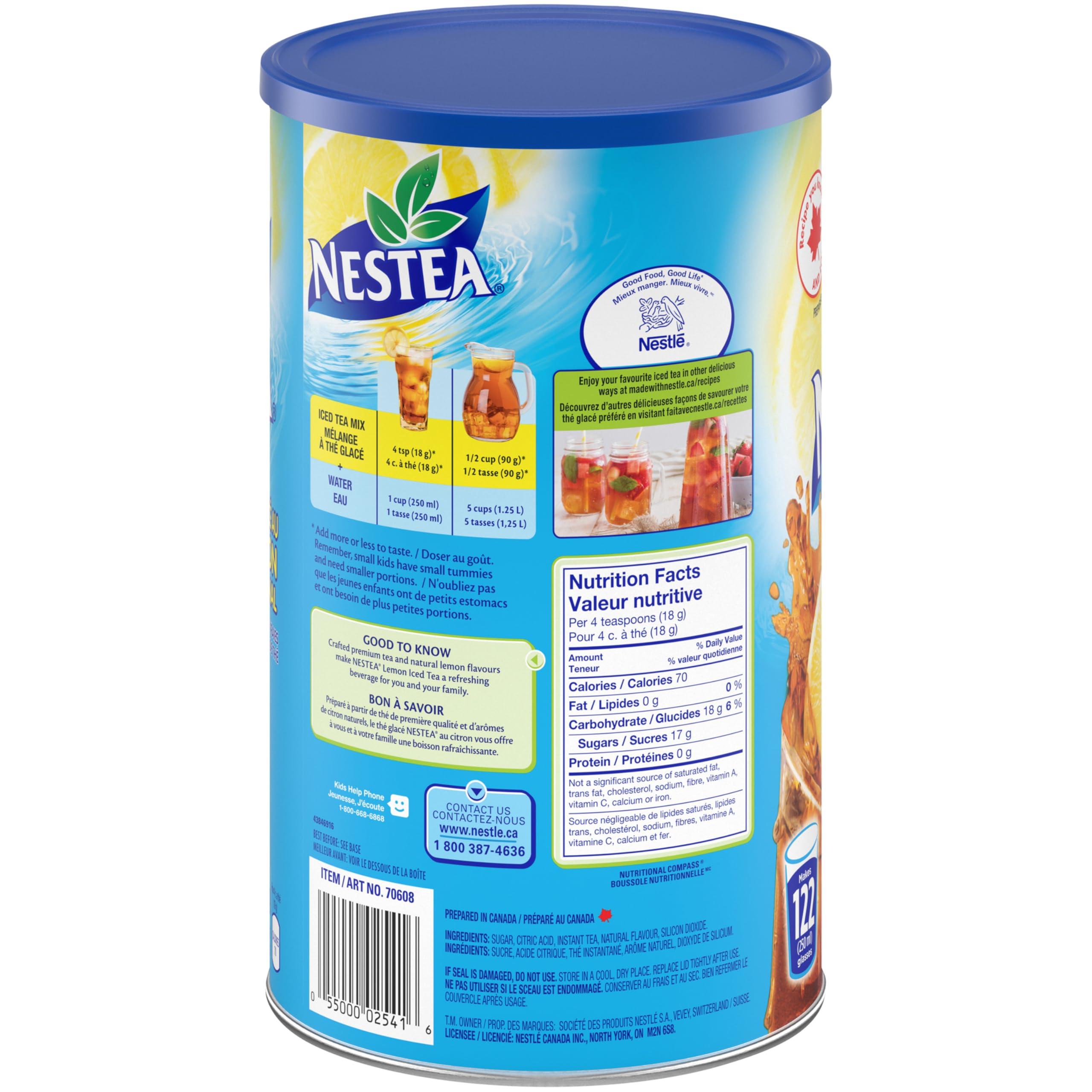 Nestea Nestea Original Canadian Lemon Iced Tea Mix Jumbo Can 2.2 Kilogram 122 Servings Imported from Canada