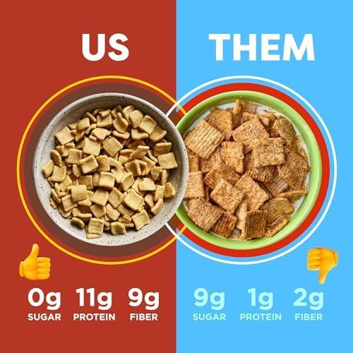 Catalina Crunch Catalina Crunch Cinnamon Toast High Fiber Cereal 4 Pack | Low Carb, Sugar Free, Gluten Free | Keto Snacks, Vegan, Plant Based Protein