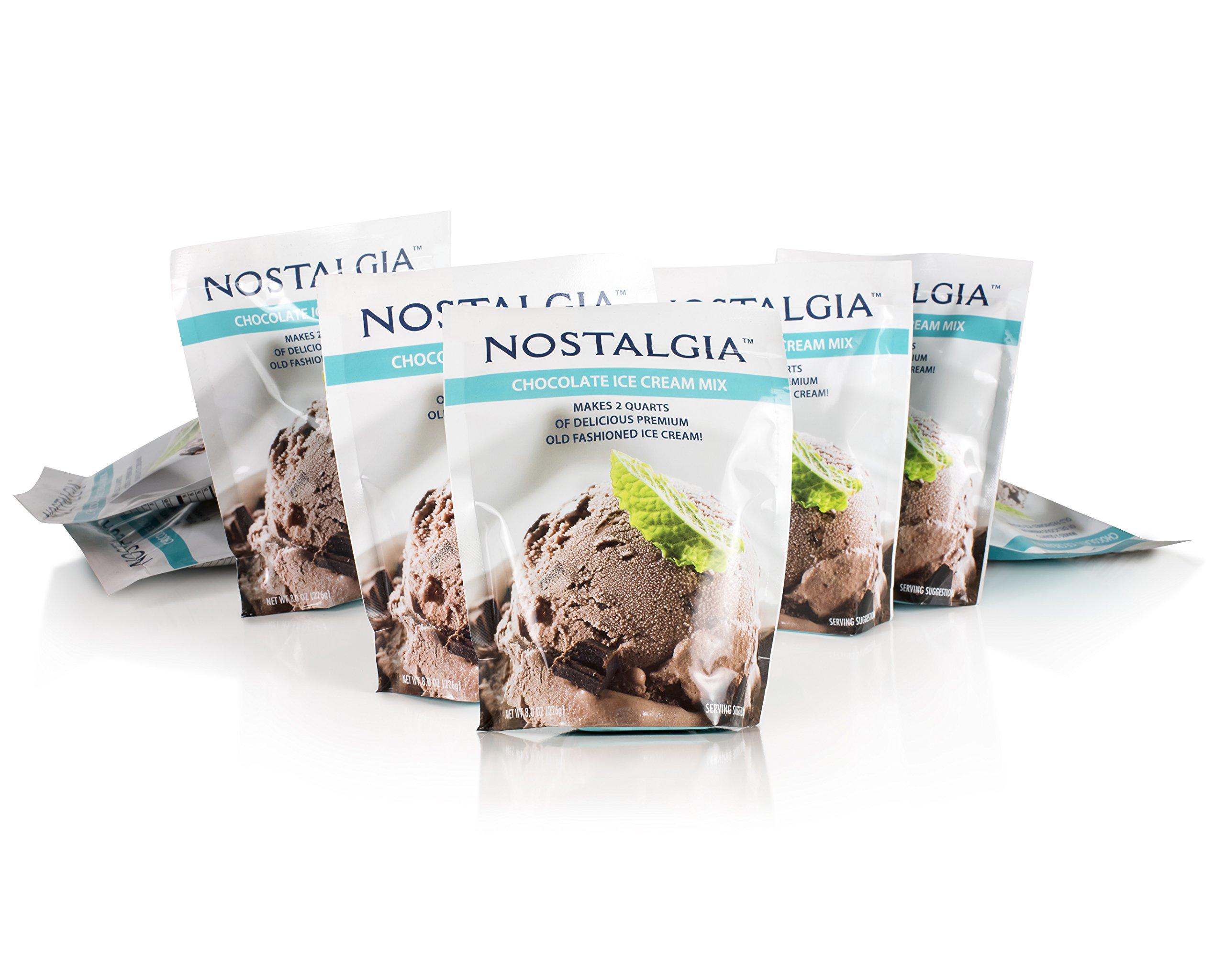 Nostalgia Nostalgia ICP825CHOC8PK Premium Chocolate Ice Cream Mix, 8 (8-Ounce) Packs, Makes 16 Quarts Total