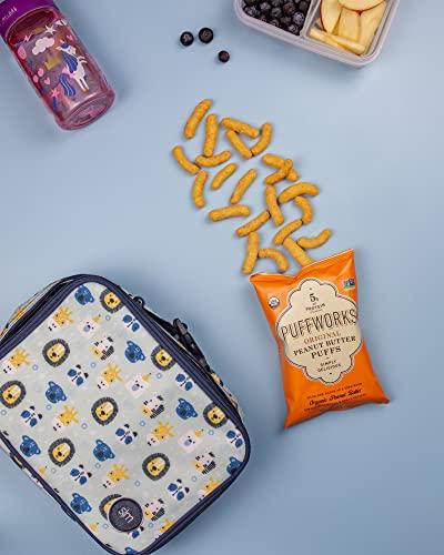 Puffworks Puffworks Original Organic Peanut Butter Puffs, 1.2 Ounce (Pack of 6), Plant-Based Protein Snack, Gluten- and Rice-Free, Vegan, Kosher