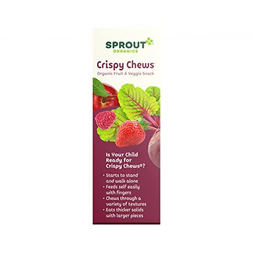 Sprout Sprout Organic Toddler Snacks, Crispy Chews, Red Berry & Beet, 3.15 oz - Pack of 10