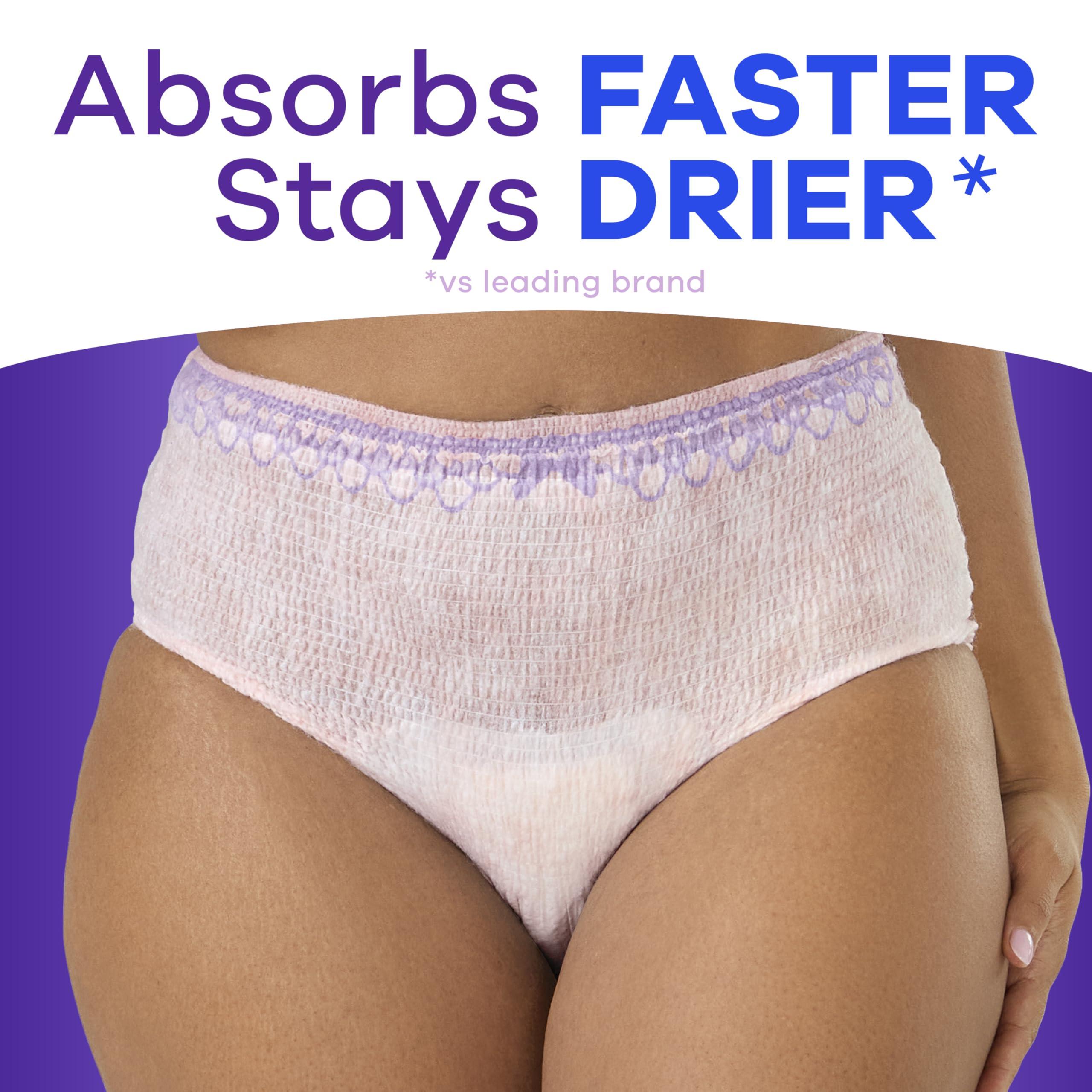 Always Discreet Always Discreet Adult Incontinence & Postpartum Underwear For Women, Classic Cut, Size X-Large, Maximum Absorbency, Disposable, 15 Count (Pack of 1) (Packaging May Vary)