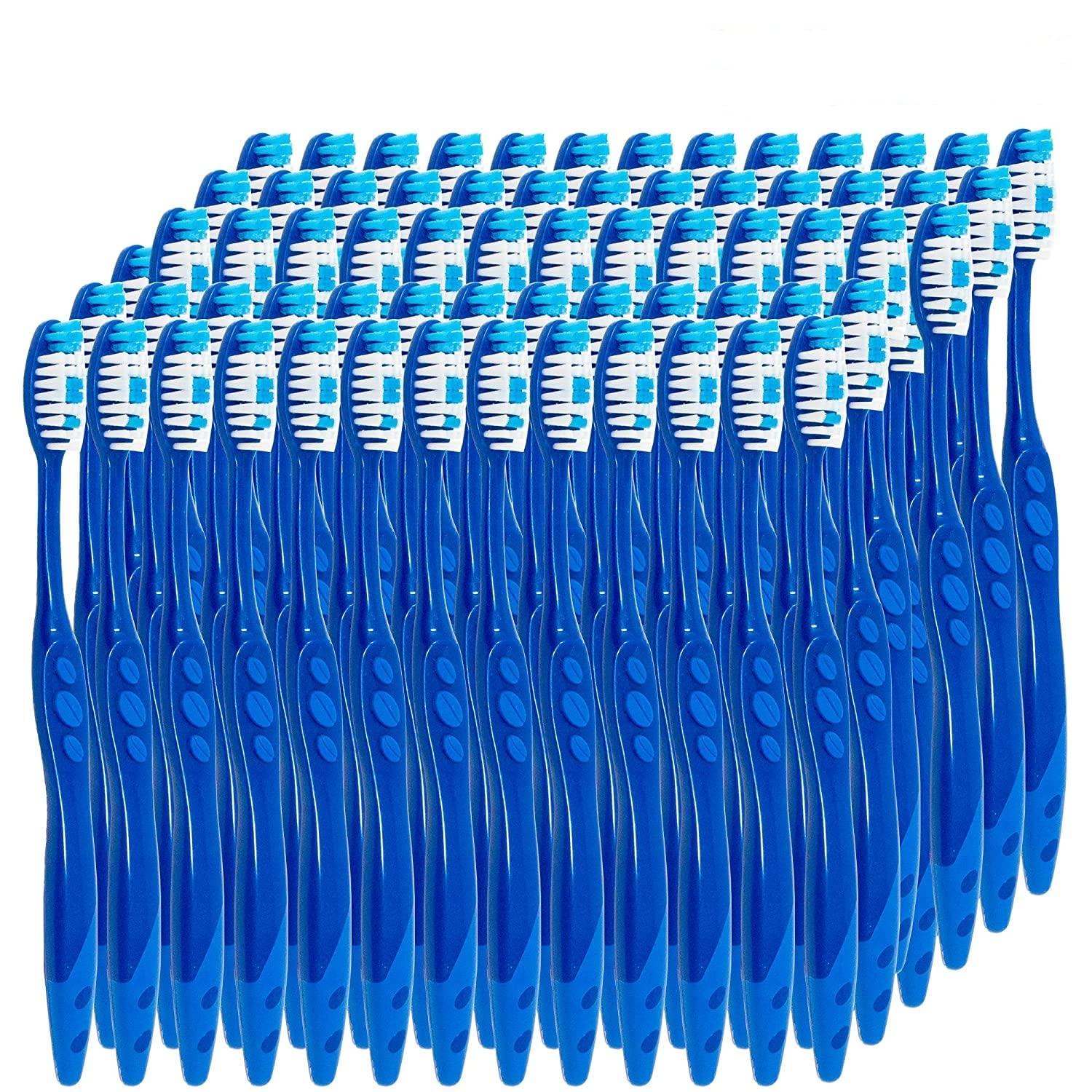 Orazen Pre pasted Disposable Toothbrushes Individually Wrapped | Regular Size Head, Soft Bristle Hygienic & Economical | Great for Travel Camping Guestroom Car Office School Hotel Airbnb Gifts (72 Pack)