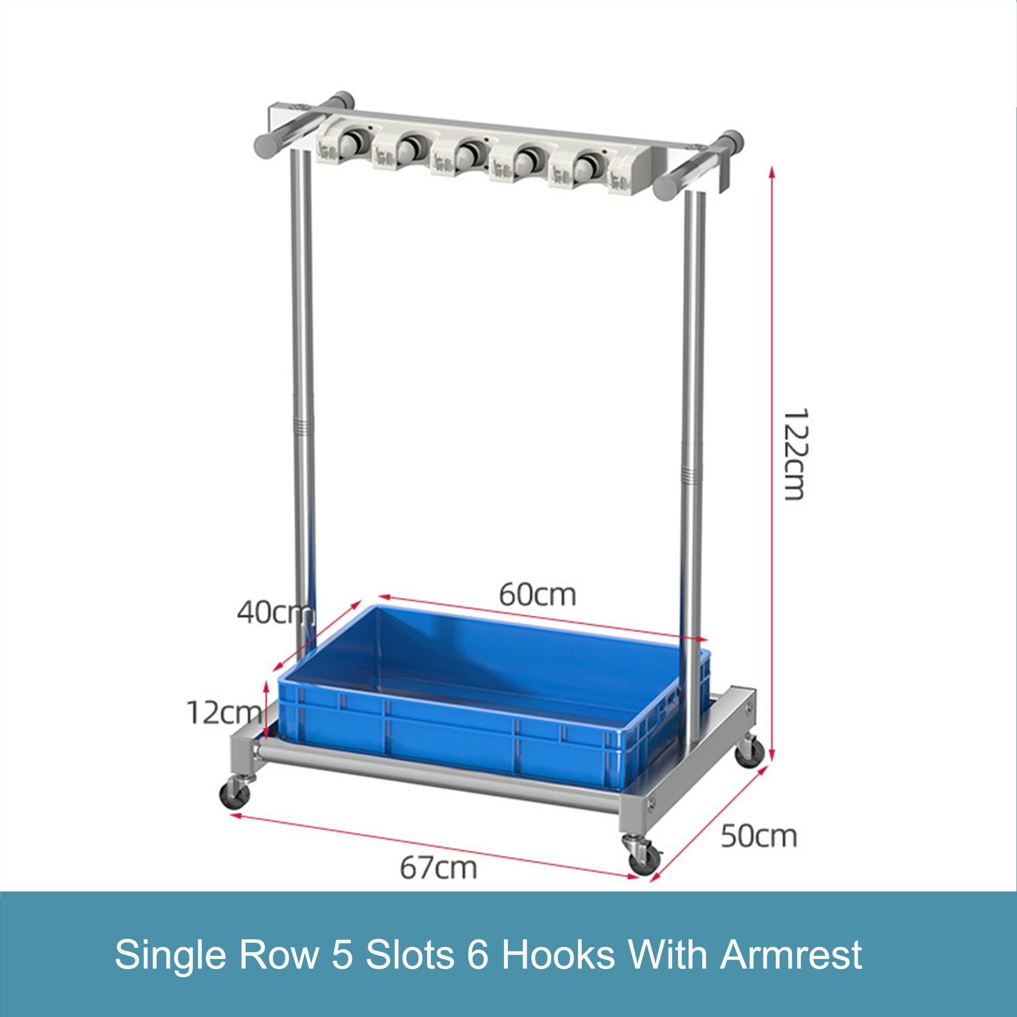 WXZX Utility Rack for Mops And Brooms,Cleaning Tool Cart Mop Holder Umbrella Stand,Movable Commercial Mop Rack, Mop Drain Rack,Can put wet mops, with Wheels,for Garden,Garage,Schools,Hospitals,Hotels ( Col