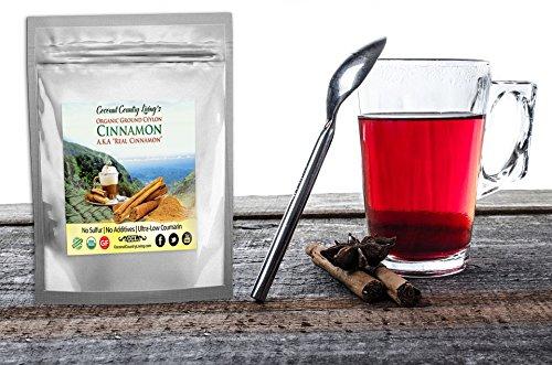 Coconut Country Living's Coconut Country Living's organic Ground Ceylon Cinnamon 3.5 oz- True Raw Powdered Cinnamon Bark from Sri Lanka - Premium Grade Mild, Naturally Sweet Spice for Health & Food - Complimentary eBook
