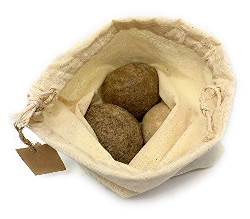 Alpaca Home Alpaca Home 100% Alpaca Wool Dryer Balls - Felted - Set of 3 - Made in USA - All Natural Colors - Hypoallergenic