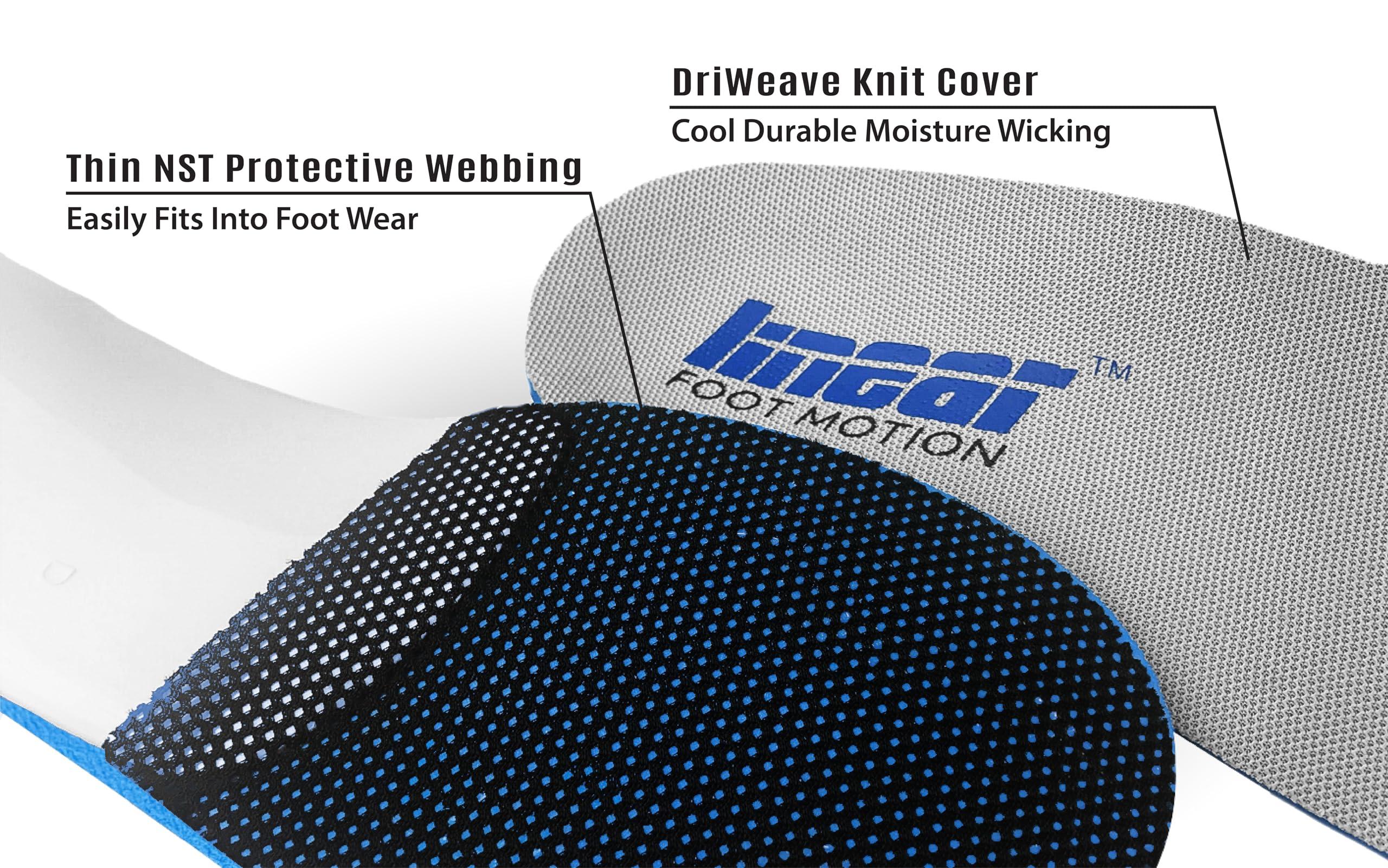 Linear Foot Motion Linear Foot Motion Orthotic Insoles for Men and Women - Prescription Grade Arch Support Inserts for Plantar Fasciitis Relief Mens 12 Plantillas para Zapatos De Hombre Talla 12